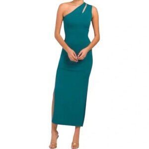 Torn by Ronny Kobo Fina Dress Marina Teal One Shoulder Size L